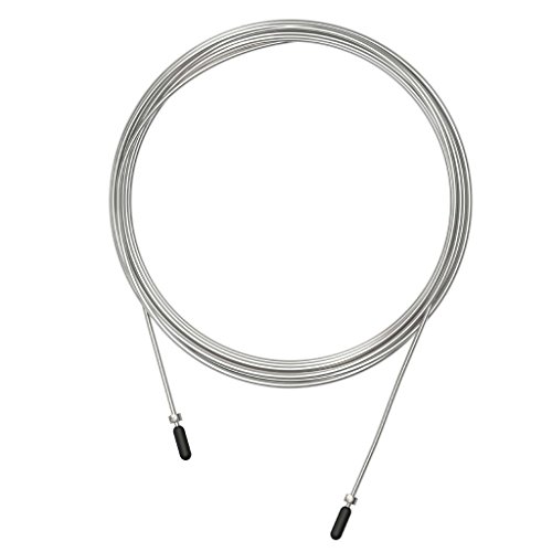 Cable de Repuesto para comba de Saltar de Crossfit, Fitness y Boxeo | Cable Acero de 1,8 mm | Compatible con Otras Marcas. Cable Plata COMPETICIÓN 1,8 MM VELITES