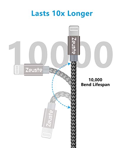 Cable USB C a Lightning Cable 1.5 M [Apple MFI certificado] Nailon Trenzado,PD de Carga Rápida para iPhone SE 2020/12/12 Pro/12 Pro MAX/11/11 Pro/11 Pro MAX/,iPad Pro (para Uso con Cargadores Tipo C)