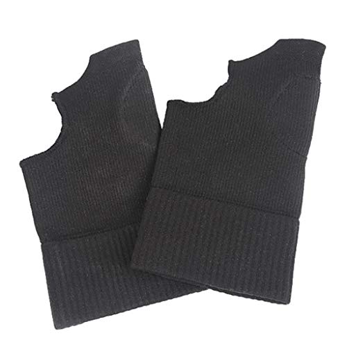 CADANIA Sports Pulgar Muñequera Almohadilla de Silicona Funda de compresión Compresión para aliviar el Dolor Negro L