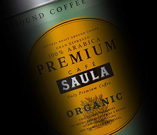 Café Saula grano Premium Ecológico 100% arábica - Pack 2 botes de 500 gr