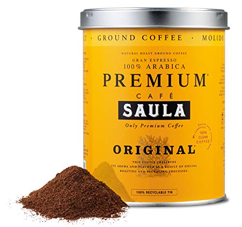 Café Saula, Pack 3 botes de 250 gr. Premium Original 100% arabica molido