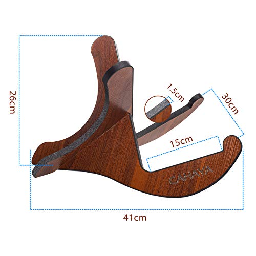 CAHAYA Soporte de Madera para Guitarra Nueva Versión Soporte para Guitarra Eléctrica Acústica, Clásica, Bajo, etc.