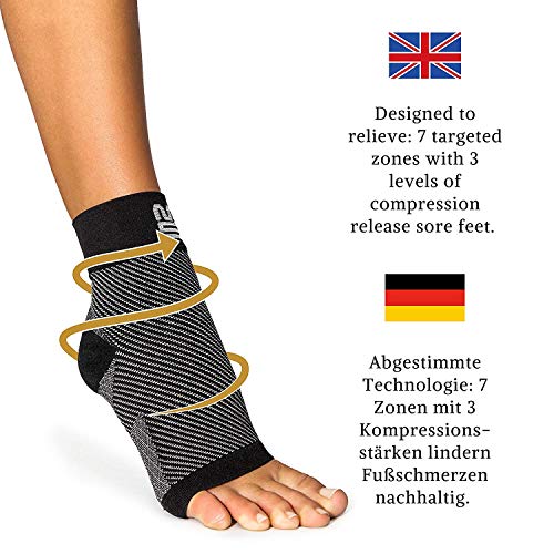 Calcetín de compresión gradual para reducir la fascitis en la planta del pie, La tobillera reduce el dolor y estabiliza el talón, mejora la circulación y alivia la hinchazón de los pies.