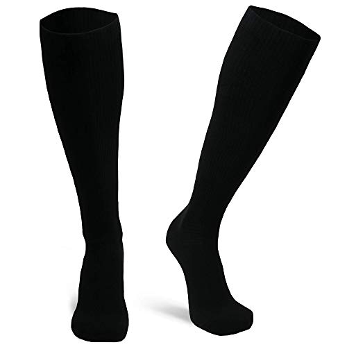 Calcetines de Compresión de Algodón Orgánico Pack de 1 (Negro, EU 43-47)