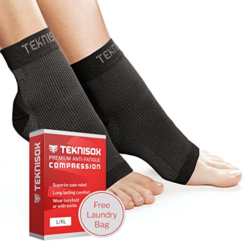 Calcetines de Compresión de Primera Calidad para Aliviar el Dolor de Fascitis Plantar, Artritis en los Pies, Talones Doloridos - Media Tobillera - Para Hombre y Mujer