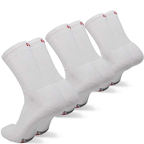 Calcetines de Tenis Performance Crew 3 Pares (Blanco, EU 39-42)