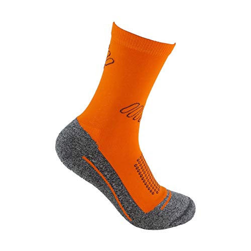 Calcetines deportivos (3 pares) SIN COSTURAS de alto rendimiento para hombre o mujer. Ideales para deportes como running, crossfit, ciclismo, pádel, trekking; Cómodos y resistentes. (Am/Az/Na, 43-46)