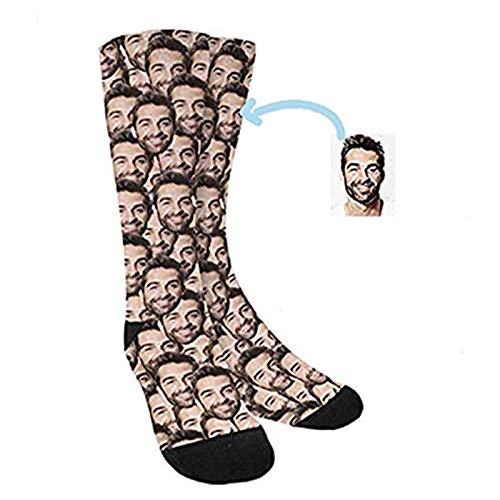 Calcetines Divertidos Personalizados y Cubre caras Con Cara Perros Gatos Hombre Mujer - Sube tu Foto Nosotros hacemos el trabajo! - Unisex - Nombres Regalo Original (CALCETINES)