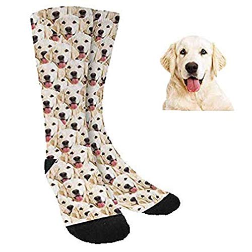 Calcetines Divertidos Personalizados y Cubre caras Con Cara Perros Gatos Hombre Mujer - Sube tu Foto Nosotros hacemos el trabajo! - Unisex - Nombres Regalo Original (CALCETINES)