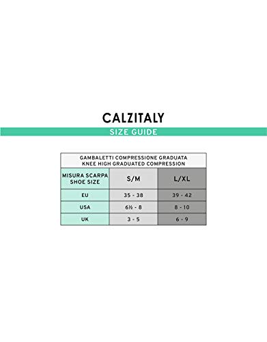 CALCETINES MEDICOS | MEDIAS HASTA LA RODILLA A COMPRESIÓN GRADUADA MEDIA | 70 DEN 10-14mm/Hg | CALCETERÍA ITALIANA | (S/M, NEGRO)