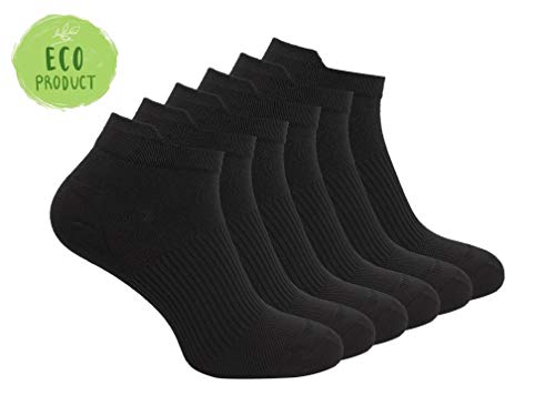 Calcetines tobilleros de bambu para hombre y mujer 6 pares - Super resistentes y suaves