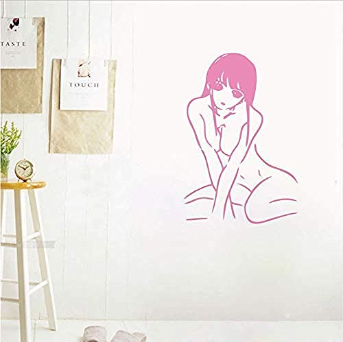 Calcomanía Etiqueta De La Pared Pegatina Moe Elements & Amp Sexy Girl Anime Impermeable 81X54Cm