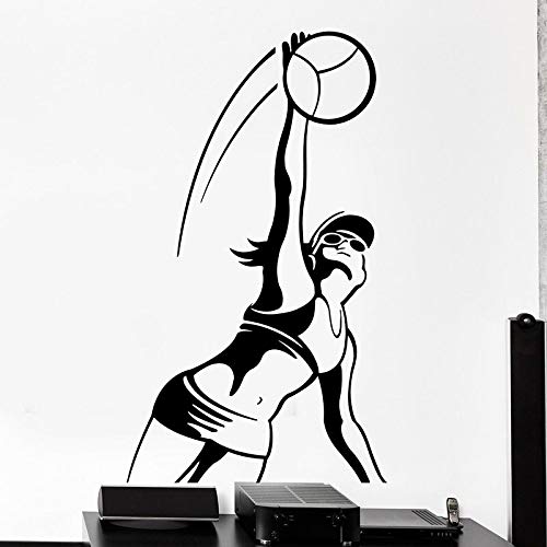 Calcomanías de pared de voleibol con encanto deportes chicas papel tapiz femenino puertas y ventanas pegatinas pequeñas dormitorio para adolescentes dormitorio gimnasio decoración de interiores