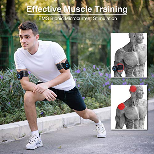 Cali Jade EMS Muscle Trainer, Abs Muscle Stimulator Abdominal Muscle Toner Gym Workout y Home Fitness Training Belt para Hombres y Mujeres con 10 Almohadillas de Gel