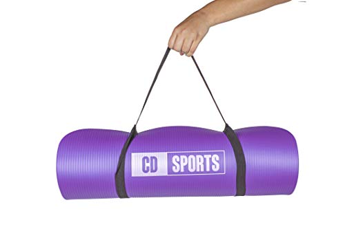 Calma Dragon 85611 Esterilla para Yoga NBR Colchoneta Antideslizante Ideal para Pilates Ejercicios Fitness Gimnasia Estiramientos 180x60x1cm (Negro)