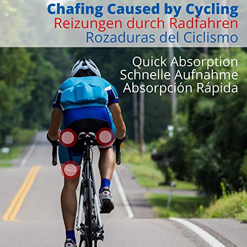 CALMOCANE Crema antirozaduras y antifriccion - Anti Rozadura Muslos mujeres - Crema antiroces badana ciclismo - Alternativa a la Vaselina deportiva - Roce Pezon Axila Muslos - No grasa - 50 ml