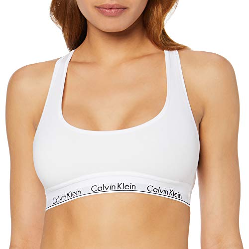 Calvin Klein 0000F3785E, Sujetador Para Mujer, Blanco (White 100), 38 (Talla fabriante: M)