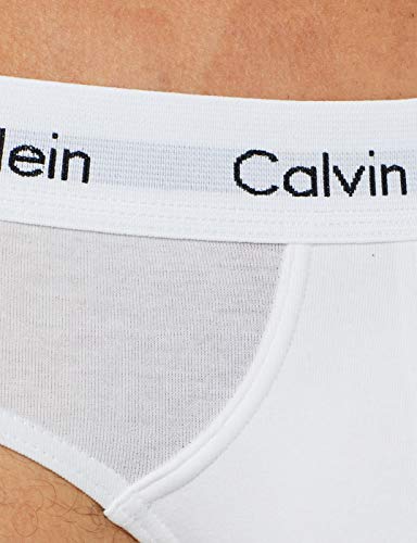 Calvin Klein 3P Hip Brief, Calzoncillos para Hombre (3 unidades), Blanco (White), Medium