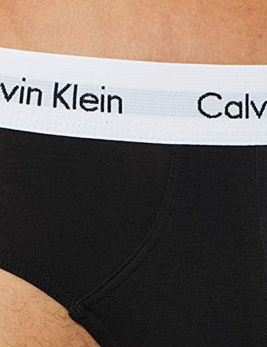 Calvin Klein 3P Hip Brief, Calzoncillos para Hombre (3 unidades), Negro (Black), Small