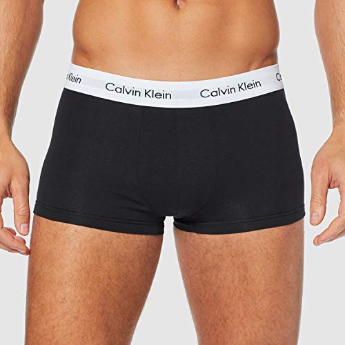 Calvin Klein 3p Low Rise Trunk Calcetines, Schwarz (Black 001), M (Pack de 3) para Hombre