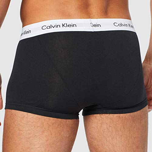 Calvin Klein 3p Low Rise Trunk Calcetines, Schwarz (Black 001), M (Pack de 3) para Hombre