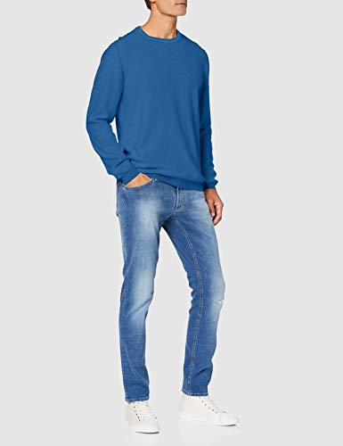 camel active H-Pullover 1/1 Arm Suéter, Azul (Midblue Core 14), M para Hombre