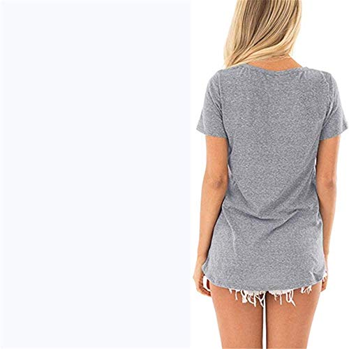 Camiseta A Rayas De Verano para Mujer, Cuello Redondo Cosido De Estilo Casual, Manga Corta, Tops De Mujer Sencillos Y Cómodos.