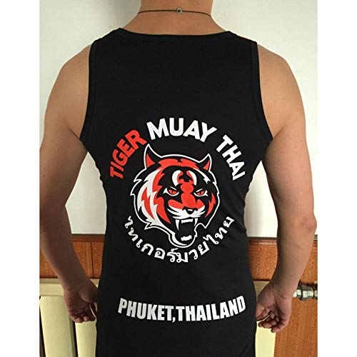 Camiseta Black Tiger Muay Thai Chaleco De Entrenamiento Transpirable Absorbente Muay Thai Ropa Cortos Cortos De Boxeo Jaco Short-Negro_L