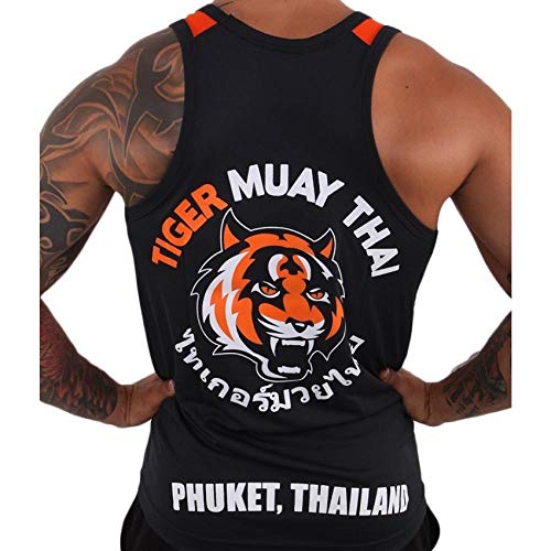 Camiseta Black Tiger Muay Thai Chaleco De Entrenamiento Transpirable Absorbente Muay Thai Ropa Cortos Cortos De Boxeo Jaco Short-Negro_L