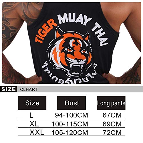 Camiseta Black Tiger Muay Thai Chaleco De Entrenamiento Transpirable Absorbente Muay Thai Ropa Cortos Cortos De Boxeo Jaco Short-Negro_L