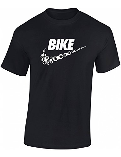 Camiseta de Bicileta: Bike - Regalo para Ciclistas - Bici - BTT - MTB - BMX - Mountain-Bike - Downhill - Regalos Deporte - Camisetas Divertida-s - Ciclista - Retro - Fixie-Bike Shirt (M)