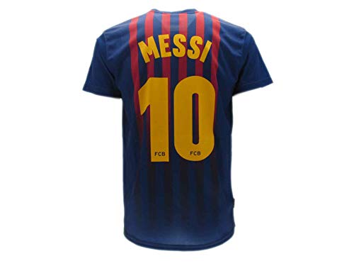 Camiseta de Fútbol Lionel Leo Messi 10 Barcelona Barça Home Temporada 2018-2019 Replica Oficial con Licencia - Todos Los Tamaños NIÑO y Adulto (XXL Extra Extra Large)