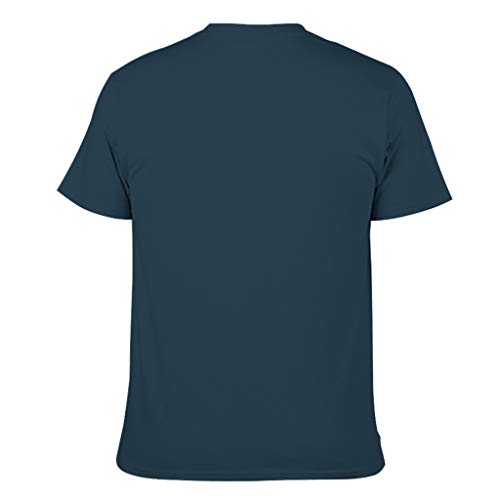 Camiseta de manga corta de algodón para hombre, diseño con texto "Ich Habe Feuerball" azul marino XXXL