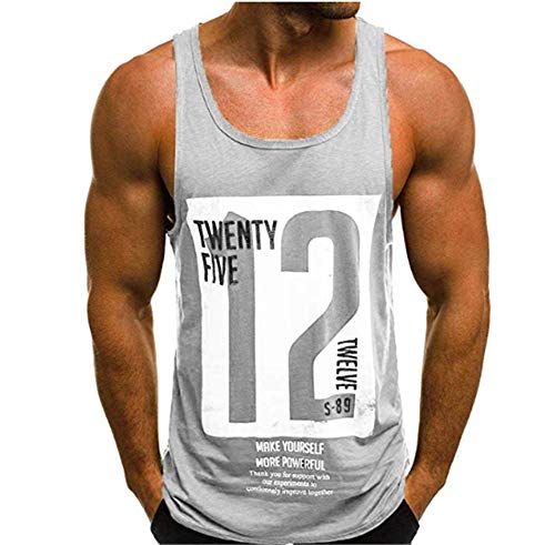 Camiseta de Tirantes Deportiva Hombre Tirantes Culturismo Fitness Deportiva. Ropa Deporte Masculina para Entrenar Gym