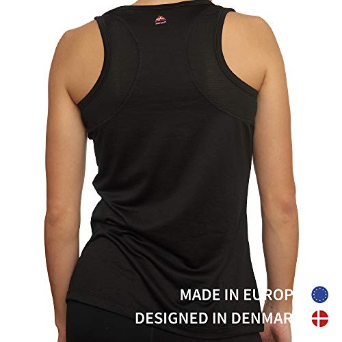 Camiseta Deportiva sin Mangas para Mujer, Pack de 1, Camiseta Suelta Racerback con Espalda Descubierta para el Gimnasio, Hacer Ejercicios, Correr, Yoga (Negro, Medium)