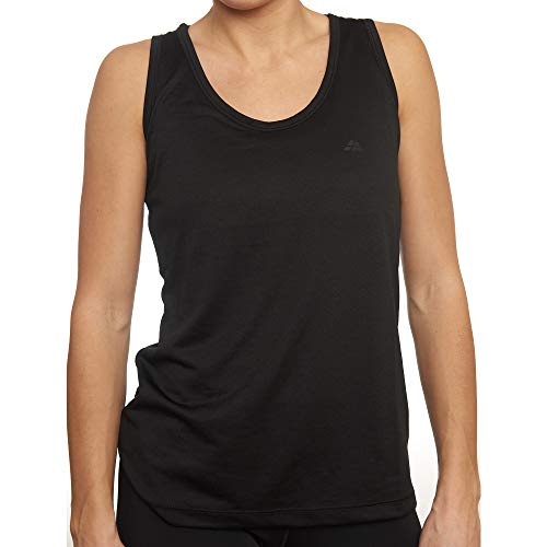 Camiseta Deportiva sin Mangas para Mujer, Pack de 1, Camiseta Suelta Racerback con Espalda Descubierta para el Gimnasio, Hacer Ejercicios, Correr, Yoga (Negro, Medium)