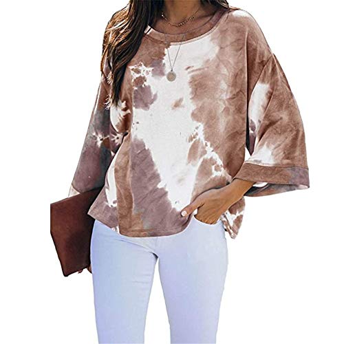 Camiseta Holgada De Manga Larga con Cuello Redondo Y Cuello Redondo De OtoñO E Invierno para Mujer