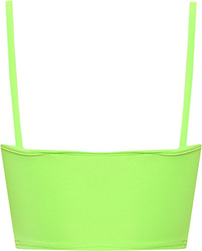 Camiseta sin mangas para mujer - Corte adherente - Talla 40 a 46 Neon Green 34