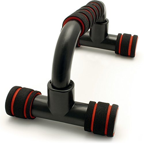 CampTeck U6664 Push Up Bars Soporte para Flexiones de Brazo con Manija de Espuma para Pecho Sit Up, Entrenamiento, Fitness, Ejercicios - 1 Par