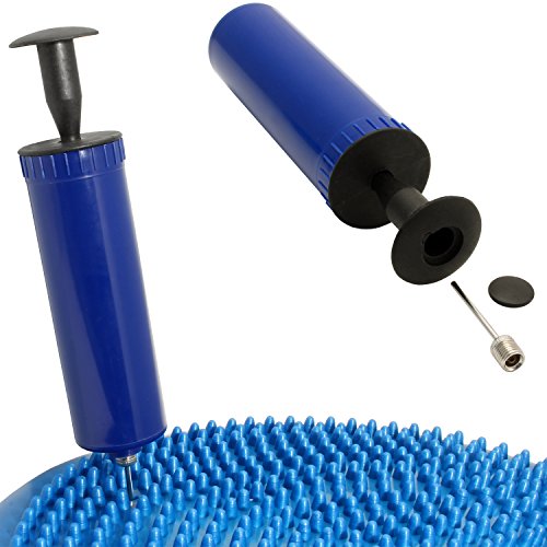 CampTeck U6765 Cojin Equilibrio Disco Vestibular Inflable con Bomba Mejorado de Mano para el Entrenamiento del Balance, Agilidad, Gimnasio, Yoga, Sentada Cómoda etc - Azul, 32cm