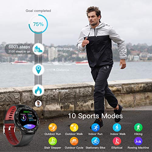 CanMixs Smartwatch, Reloj Inteligente IP67 Pulsera Actividad Hombre y Mujer, CM13 Deportivo Reloj Fitness con Pantalla Táctil Completa Pulsómetro, Monitor de Sueño, Podómetro, para iOS y Android