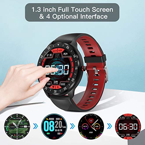 CanMixs Smartwatch, Reloj Inteligente IP67 Pulsera Actividad Hombre y Mujer, CM13 Deportivo Reloj Fitness con Pantalla Táctil Completa Pulsómetro, Monitor de Sueño, Podómetro, para iOS y Android