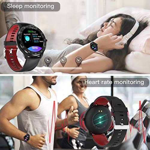 CanMixs Smartwatch, Reloj Inteligente IP67 Pulsera Actividad Hombre y Mujer, CM13 Deportivo Reloj Fitness con Pantalla Táctil Completa Pulsómetro, Monitor de Sueño, Podómetro, para iOS y Android