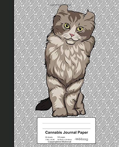 Cannabis Journal Paper: Book American Curl Cat (Weezag Cannabis Journal Paper Notebook)