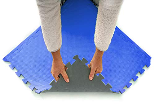 Cannons es colchoneta Suelo de Gimnasio EVA Puzzle Colchonetas 60cm x 60cm x12mm (4 x Piezas)