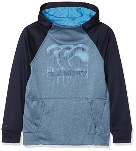 Canterbury Overhead Hidrófuga Vaposhield Sudadera con Capucha, Niños, Azul (Marga Mirage), 6