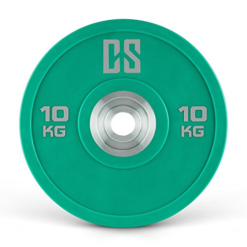 CAPITAL SPORTS Performan Juego completo Discos de peso 4 parejas 10-25 kg (Poliuretano, Dead Bounce, ideal barra olímpica o Cross-Training, Weight Drops - Saques, baja fricción)