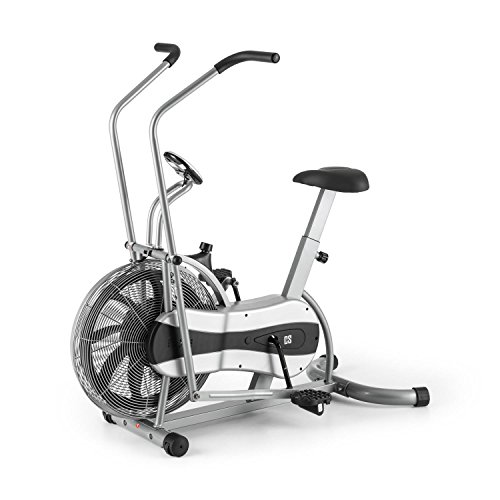 CAPITAL SPORTS Stormstrike 2k Máquina Elíptica Bicicleta Ergómetro Resistencia Infinita Regulación contínua Entrenamiento piernas y brazos simultáneo Altura regulable Máx 120 kg Plateada