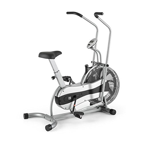 CAPITAL SPORTS Stormstrike 2k Máquina Elíptica Bicicleta Ergómetro Resistencia Infinita Regulación contínua Entrenamiento piernas y brazos simultáneo Altura regulable Máx 120 kg Plateada