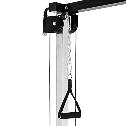 CapitalSports CA Tremendour - Máquina de poleas, Accesorio para Jaula de musculación, Entrenamiento, Mangos con Relleno, Material Acero